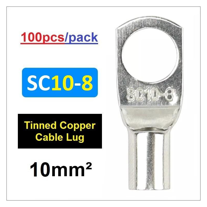 Cable Lug SC10-8 Skun Lubang utk Kabel 10mm2 Screw M8 (100pcs/pack)